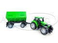 Zabawka model ciągnika Deutz-Fahr Agrotron z przyczepą Fortuna 1:87 Siku 1606