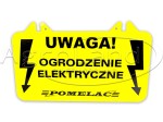 Tabliczka tablica etykieta ostrzegawcza ostrzegająca do ogrodzeń elektrycznych pastuch pastucha 16644-4-623 107-010-010 