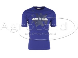 T-shirt Deutz-Fahr męski niebieski 2XL  