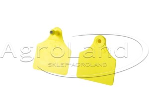 Kolczyk kolczyki czyste żółte 57x68 mm do znakowania F09-M09  25 kompletów Allflex 61656001