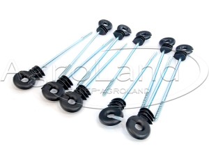  Izolatory izolator do drutu i plecionki z długim wkrętem 22 cm do drewna zestaw 10 sztuk 705005FA