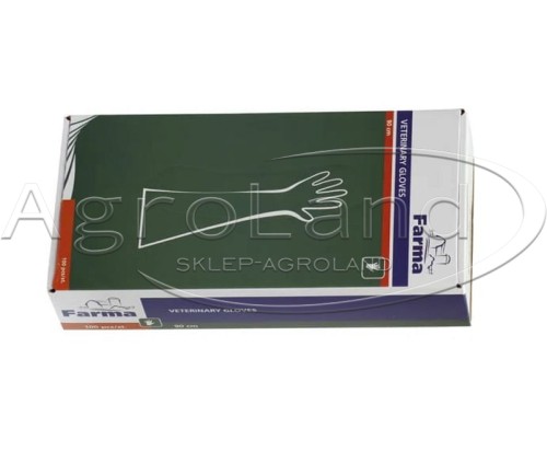 Rękawice weterynaryjne do badań jednorazowe 90cm 1597-802402 101002FA op. 100 sztuk