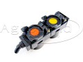 Pokrywa osłona z ociekaczem oleju gniazda hydraulicznego FASTER podwójna rozstaw 55 mm TARV25545RG z klipsami
